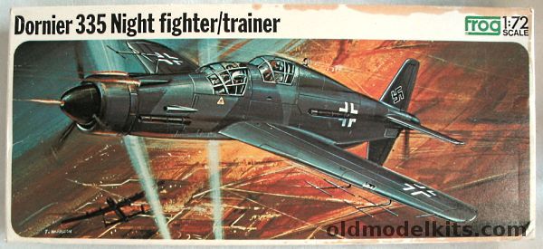 Frog 1/72 Dornier Do-335 A-6 Night Fighter or A-12 Trainer - Luftwaffe or RAF Captured, F235 plastic model kit